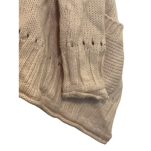 Michael Kors Knit Cardigan Women’s S Neutral Beige Wool Blend Open Front - Picture 4 of 7